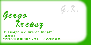 gergo krepsz business card